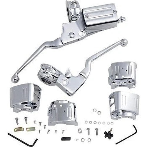 Drag Specialties 0610-0502 Chrome Handlebar Control Kit - 11/16" Dual Disc 82-95
