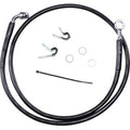 Drag Specialties 1741-2528 Extended Length Black Vinyl Front Brake Line Kit +4"