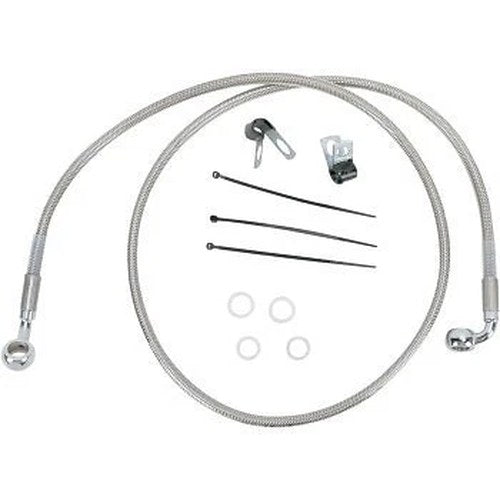 Drag Specialties 1741-2692 +6" Extended Length Stainless Steel Brake Line Kit