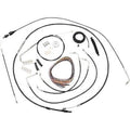 LA Choppers LA-8006KT2A-13B Black Vinyl Braided Handlebar Cable/Brake Kit