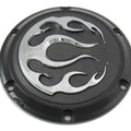 V-Twin 42-0469 Black & Chrome Flame Fire Derby Cover for Sportster XL 04-22