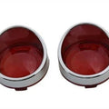 V-Twin 33-1272 Chrome Red Turn Signal Lens Lenses & Visor for Deuce