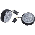 Black/Clear LED Lighted Front Signal Light Inserts with Bezel