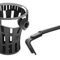 Ciro 55822 Chrome Gen 2 "Big Ass" Drink Holder Black Mount - 14-24 Passenger