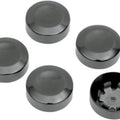 Black Rear 7/16" Pulley Hex Bolt Covers 99-08 Touring