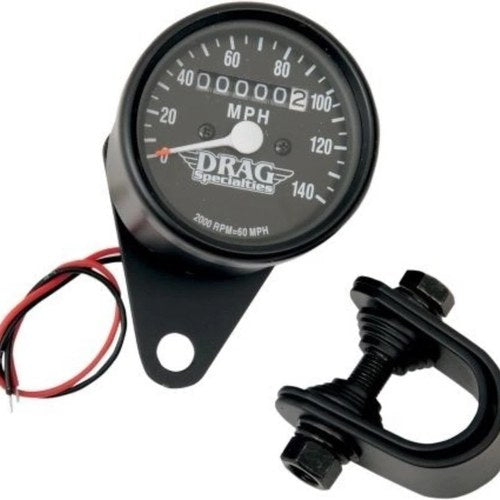 Mini Mechanical Speedometer 12mm 2:1 Ratio Black Face