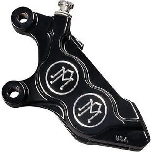 Performance Machine Black Contrast Cut Front Left Brake Caliper