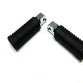 V-Twin 27-0174 Black Rubber Passenger Foot Pegs for M8 Softail 18-26