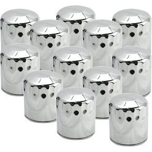 S&S Cycle Chrome Oil Filter 12-Pack for Harley 99-17 Twin Cam & 17-25 M8