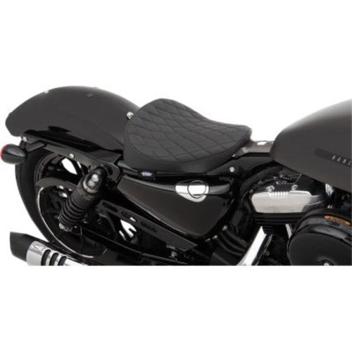 Drag Specialties Bobber-Style Solo Seat Diamond Stitch Harley Sportster 10-19