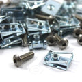 25 x Motorcycle Fairing Clips Stainless Bolts m5 5mm Zinc Spire Clip Chimney Nut