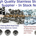 Triumph Sprint ST 955 1999-2004 Stainless Fairing & Screen Bolt Kit Bolts