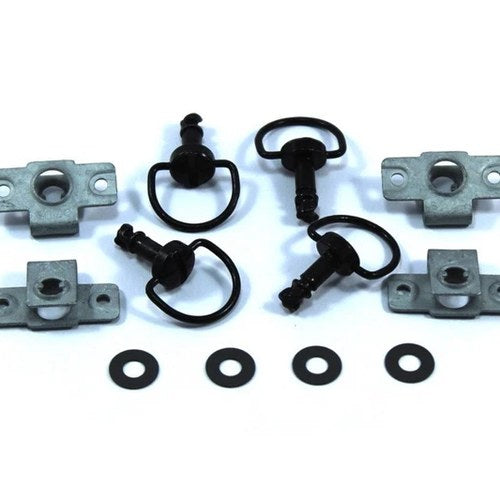 4x Dzus Fasteners Black D Ring Dzus Fastener Quarter Turn Motorcycle Fairing