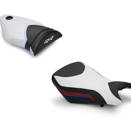 BMW S1000RR Seat Covers 2012 2013 2014 Technik Black White Front Rear Luimoto