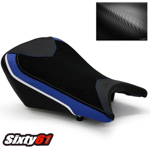 BMW S1000RR Seat Cover 2012 2013 2014 Luimoto Suede Front Rider Blue Black