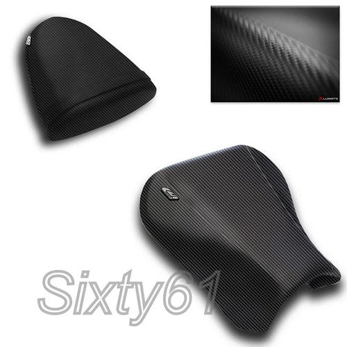 Suzuki Gsxr 600 Seat Covers 2004 2005 Black Carbon Front Rear Luimoto