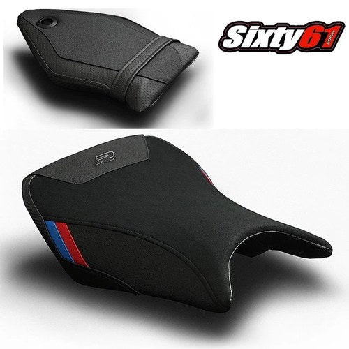 BMW S1000R Seat Covers 2014-2015, 2017-2020 Motorsports Luimoto Red Blue