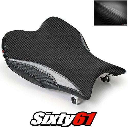 Suzuki Gsxr 1000 Seat Cover 2009-2016 Black Silver Rider Luimoto