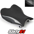 Suzuki Gsxr 1000 Seat Cover 2009-2016 Black Silver Rider Luimoto