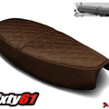 Triumph Bonneville Seat Cover 2000-2014 2015 Dark Brown Leather Look Luimoto