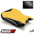 Suzuki Gsxr 750 Seat Cover 2011-2022 2023 2024 Luimoto Sport Black Yellow Rider