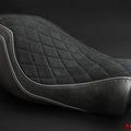 Harley Davidson Sportster Iron 883 Seat Cover 04-15 Black Silver Stitch Luimoto