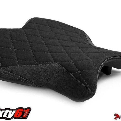 Yamaha R6 Seat Cover 2017-2021 2022 2023 2024 2025 Luimoto Black Suede Tec-Grip