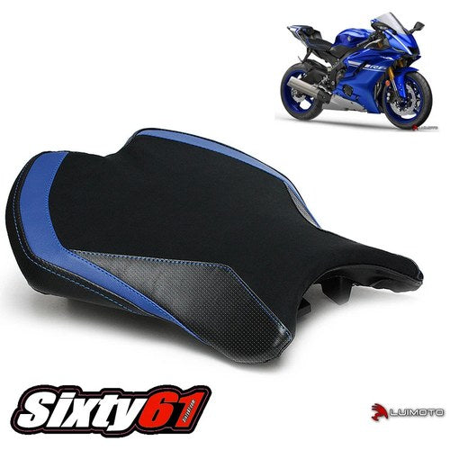 Yamaha R6 Seat Cover 2017-2023 2024 2025 Luimoto Black Blue Carbon Fiber Suede