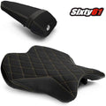 Yamaha R6 Seat Covers 2017-2022 2023 2024 2025 Luimoto Black Gold Tec-Grip Suede