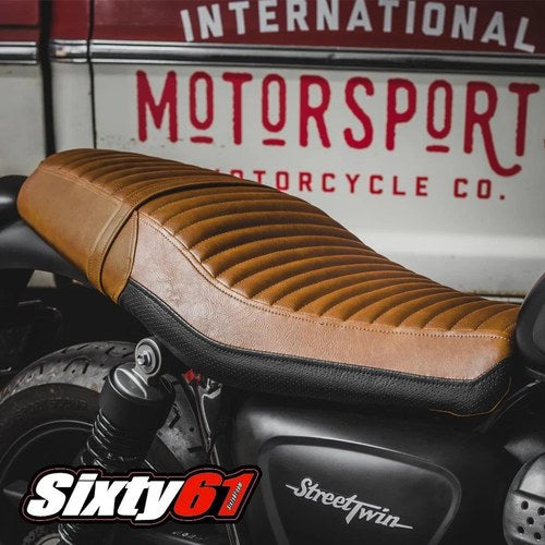 Triumph Street Twin Seat Cover 2016-2020 2021 2022 Vintage Brown Luimoto Rider