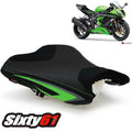 Kawasaki ZX6R Seat Cover 2013-2016 2017 2018 Luimoto Front Green Black Sport