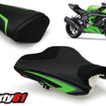 Kawasaki ZX6R Seat Cover 2013-2017 2018 Sport Luimoto Front Rear Green Black
