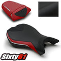 Triumph Daytona 675 Seat Cover 2013-2015 2016 2017 Black Red Luimoto Front Rear