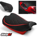 Ducati Panigale V4 Seat Covers 2018-2021 Black Suede Diamond Luimoto Front Rear