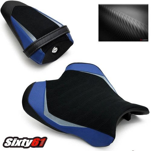 Yamaha R1 Seat Covers 2015-2025 2026 Black Blue Luimoto Front Rear Sport Suede