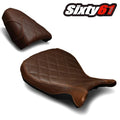 BMW RNineT Pure Racer Seat Covers 2014-2023 Luimoto Vintage Dark Brown Diamond