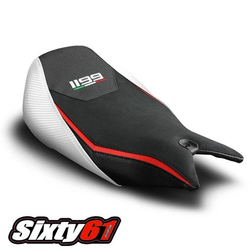 Ducati Panigale 1199 Seat Cover 2011-2015 Luimoto Veloce Tec-Grip Black White