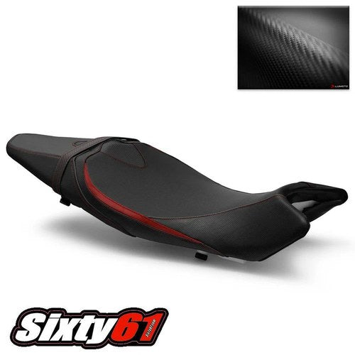 Suzuki SV650 Seat Cover 2016-2022 2023 2024 2025 Luimoto Black Red Carbon Fiber