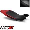 Suzuki SV650 Seat Cover 2016-2022 2023 2024 2025 Luimoto Red Black Carbon Fiber