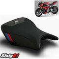 BMW S1000R Seat Cover 2014-2015 2017-2020 Luimoto Suede White Logo
