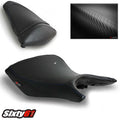 Yamaha R3 Seat Covers 2015-2023 2024 2025 Luimoto Front Rear Blue Stitch Black