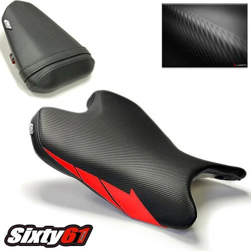 Yamaha R6 Seat Covers 2008-2014 2015 2016 Luimoto Front Rear Red Black Sport