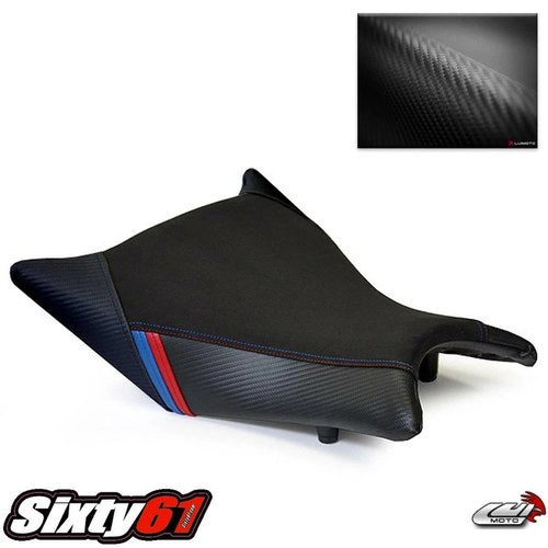 BMW S1000RR Seat Cover 2009 2010 2011 Luimoto Motorsports Black Front Suede