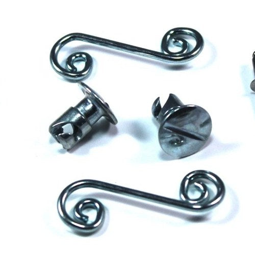 2x Dzus D4 AJ5 40 Panel Quick Release Fastener Quarter Turn Slotted + Clips