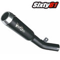 Voodoo Exhaust Gsxr 750 2008-2022 2023 2024 2025 Suzuki Mini Meg Black Steel
