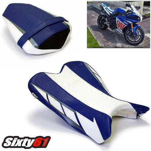 Yamaha R1 Seat Covers 2009-2014 Luimoto Front Rear Limited Edition Blue White