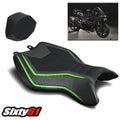 Kawasaki H2 Seat Covers 2015-2024 2025 2026 Luimoto Tec-Grip Cowl Green Suede