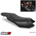 Indian Ftr 1200 Seat Cover 2019-2022 2023 2024 Luimoto Red Stitch Black Suede