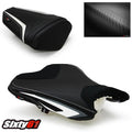 ZX6R Seat Covers 2013-2016 2017 2018 Luimoto Kawasaki Front Rear White Suede