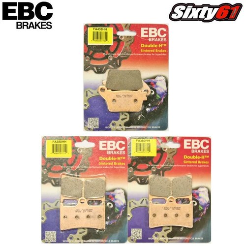 Yamaha R6 Brake Pads 2017 2018 2019 2020 Ebc Front Rear HH Sintered (3 sets)